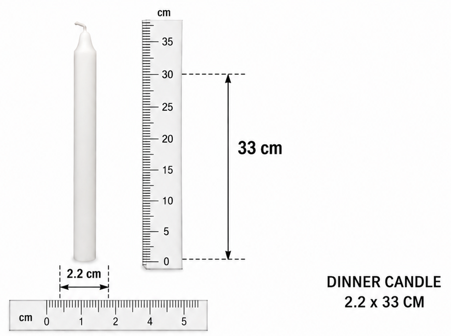 dinner 2.2x33cm ruler Dinner Candles