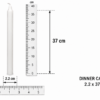 dinner 2.2x37cm ruler Dinner Candles