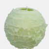 16.5 green spiral ball candle 16.5cm green