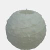 16.5 white spiral ball candle 16.5cm white