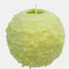 16.5 yellow spiral ball candle 16.5cm yellow